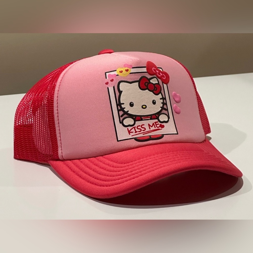 🌸NEW PINK KISS ME HELLO KITTY HAT 🧢 WITH TAGS. - Picture 2 of 15
